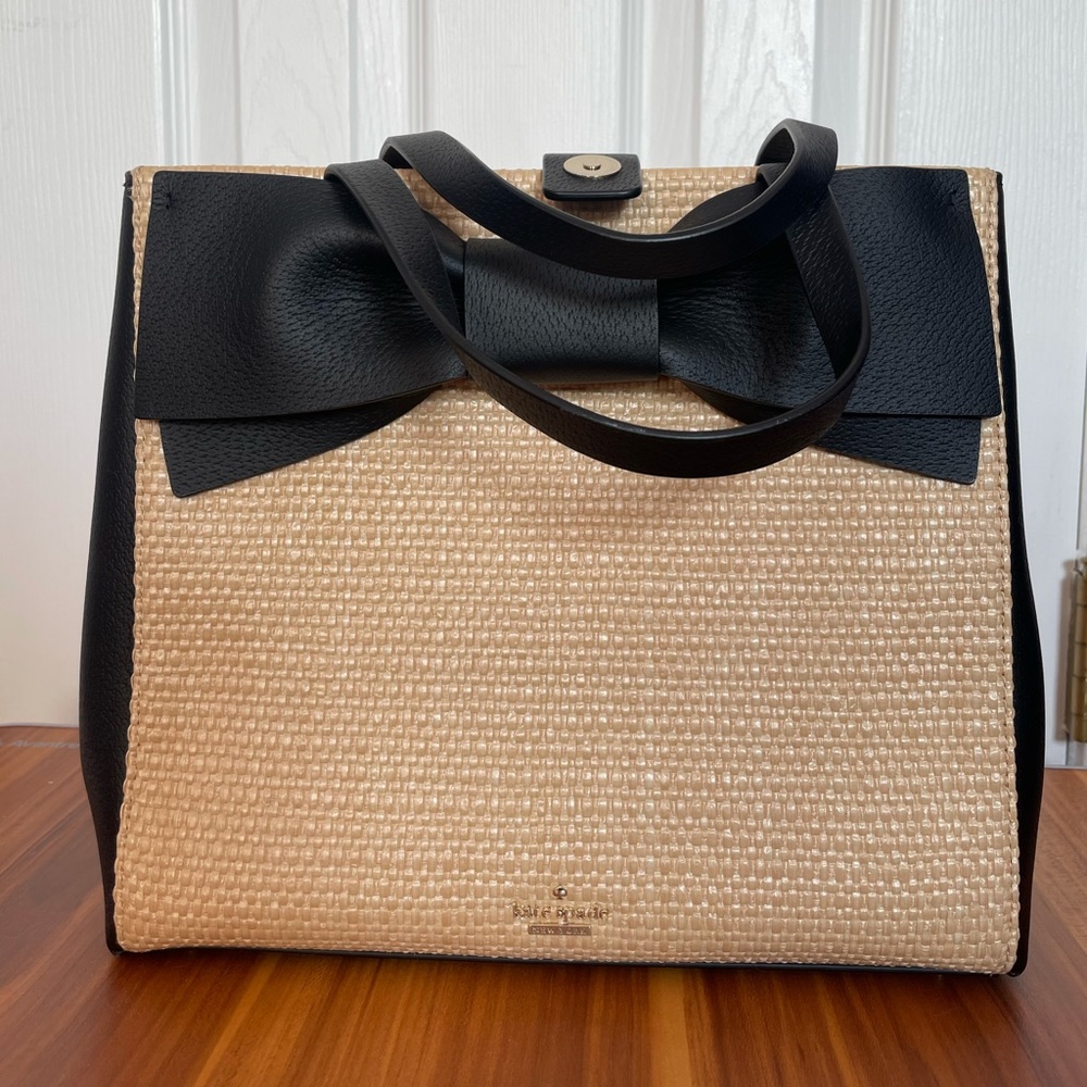 Kate Spade Olive Drive Straw Brigette Bag - Picture 5 of 14